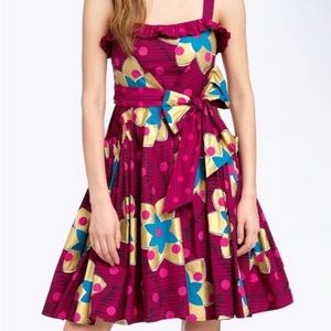 NWT Marc Jacobs Pink Purple Blazing Star Cotton Dress 10